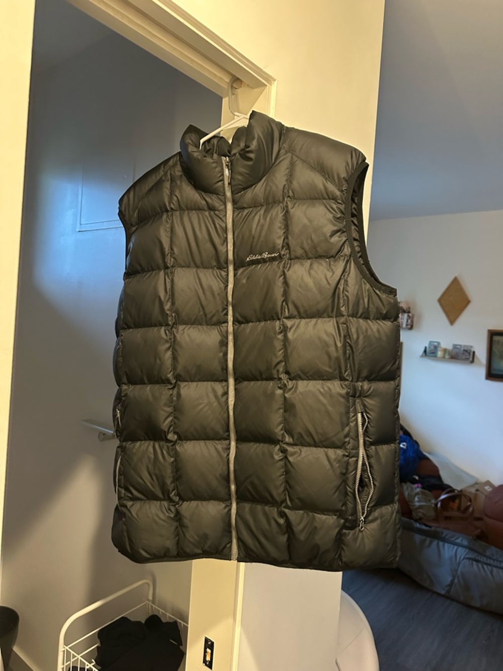 Eddie Bauer Black Quilted Down Vest
